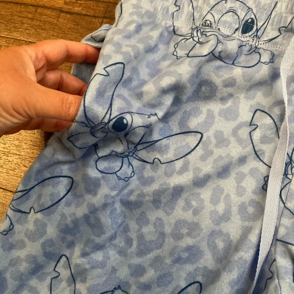 DISNEY Lilo & Stitch Blue Stitch Print Loungewear Pajama Set Women’s S - Picture 11 of 15